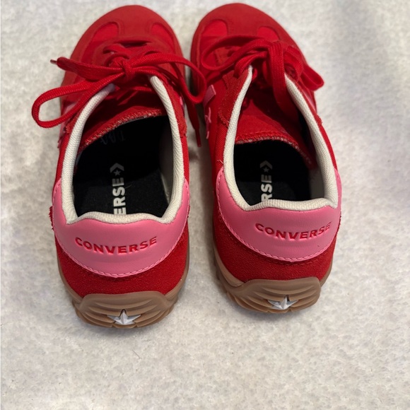 Converse red & pink run star trainers - Picture 4 of 6
